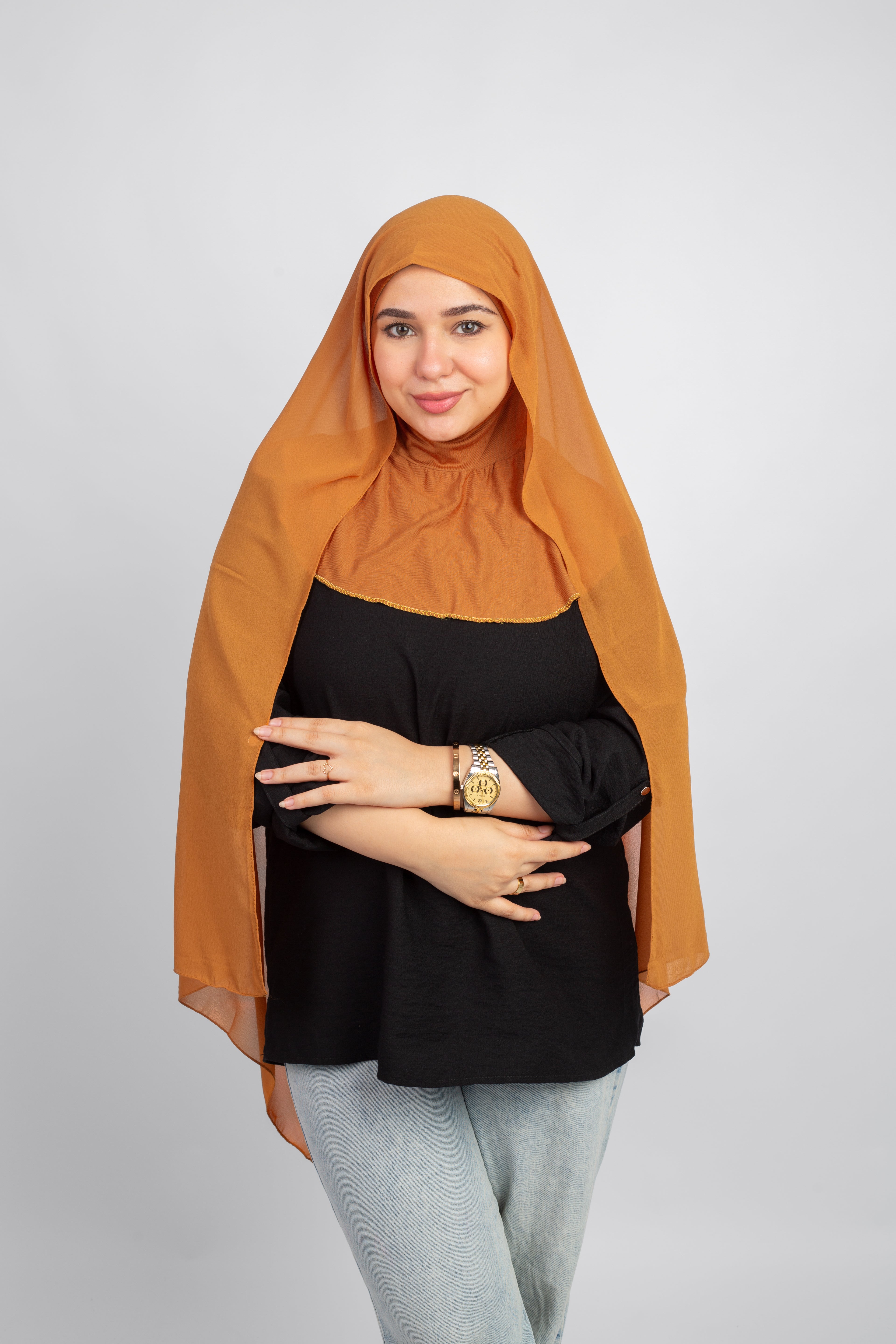 Chiffon Scarf with cap